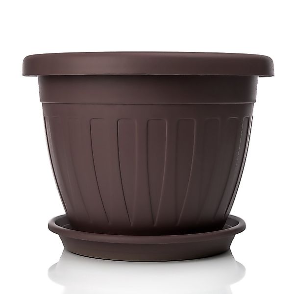BigDean Blumentopf 6x Pflanzkübel mit Untersetzer günstig online kaufen
