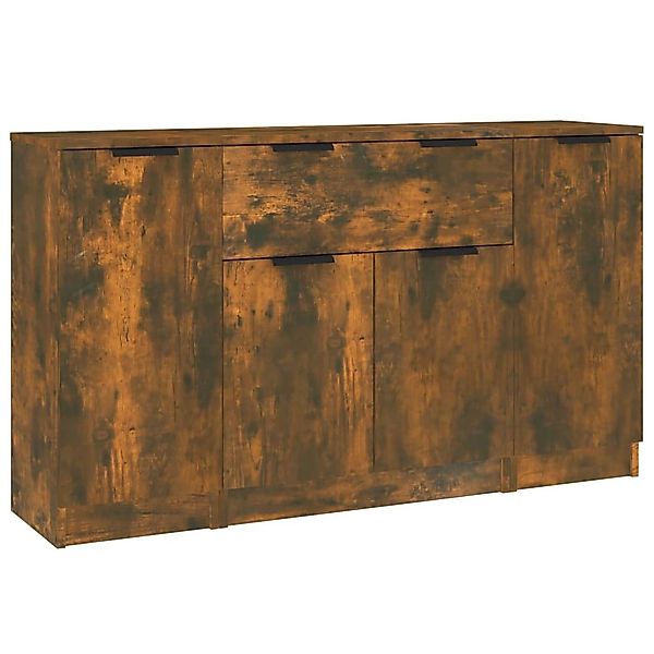 vidaXL Sideboard Sideboards 3 Stk. Räuchereiche günstig online kaufen