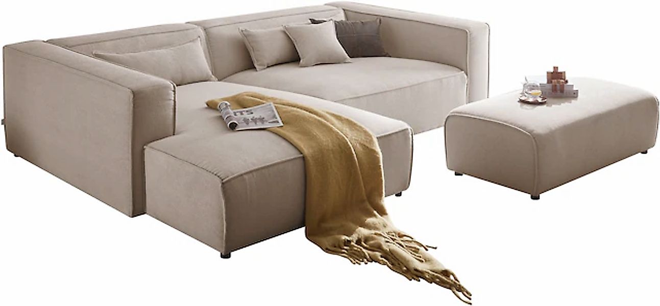 LeGer Home by Lena Gercke Ecksofa »PIARA XXL, L-Form, Schlaffunktion, Cord, günstig online kaufen