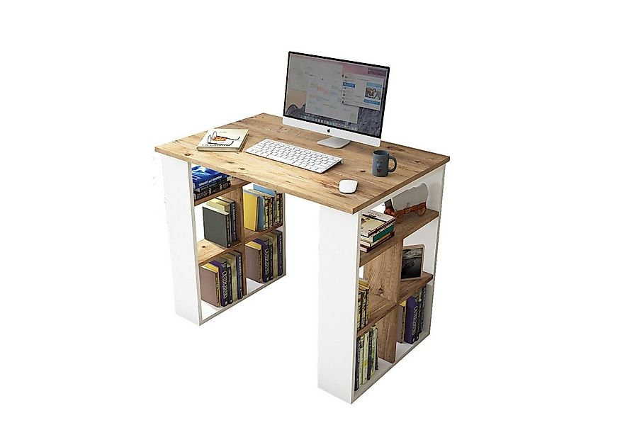 moebel-direkt-online Regal-Schreibtisch Heike I (Mit Regaleinteilung links/ günstig online kaufen