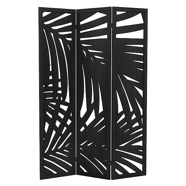 ML-Design Paravent 3-Tlg Sapporo Schwarz 170x121cm aus Paulownienholz günstig online kaufen