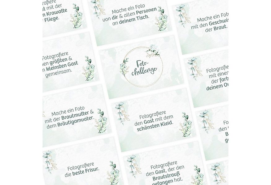 Logbuch-Verlag Dekofigur 50 Foto Challenge Karten - Hochzeitsspiel für Gäst günstig online kaufen