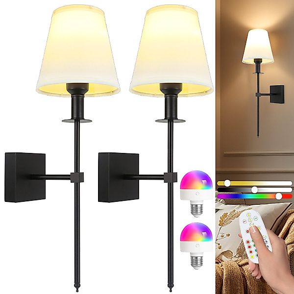 POPOLIC Wandleuchte Aufladbare Wandleuchten, Set mit günstig online kaufen