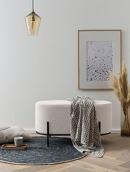 SalesFever Polsterhocker, mit Design-Gestell aus schwarzem günstig online kaufen