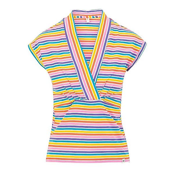 Blutsgeschwister Kurzarmshirt Virgin Venus coral rainbow stripes günstig online kaufen