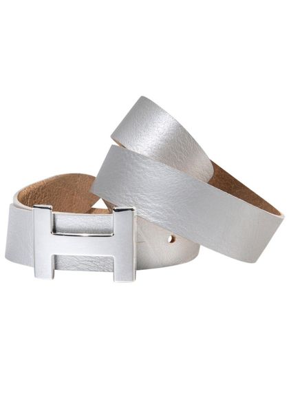 Silbergift Koppelgürtel mit dekorativer, grafischer Schließe günstig online kaufen