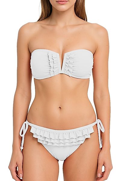 dy_mode Bandeau-Bikini Verspielter Bandeau-Bikini in Unifarbe günstig online kaufen