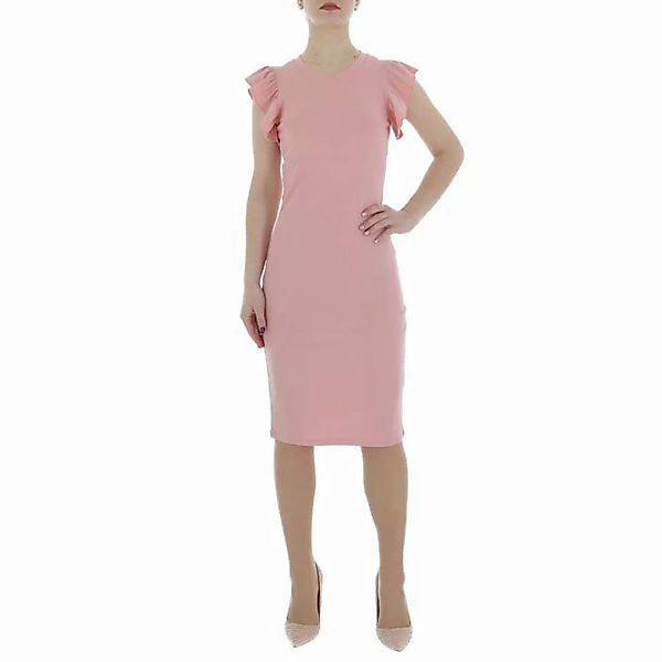 Ital-Design Sommerkleid Damen Freizeit (86164473) Rüschen Stretch Rippstric günstig online kaufen