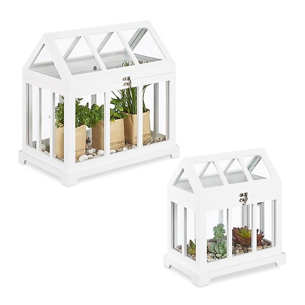 relaxdays Gewächshaus Mini Gewächshaus 2er Set günstig online kaufen
