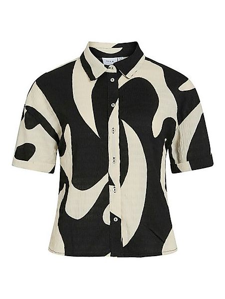 Vila Blusenshirt Legeres Shirt Oberteil mit Kragen und Allover Print VIZEYA günstig online kaufen