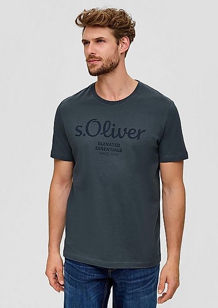 s.Oliver Kurzarmshirt T-Shirt Baumwoll-T-Shirt mit Logo-Print günstig online kaufen