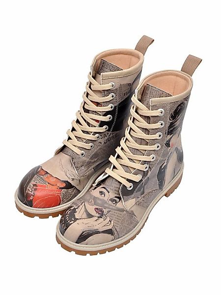 DOGO Schnürboots "Longe Boots Schnürstiefel Go Back To Being Yourself Damen günstig online kaufen