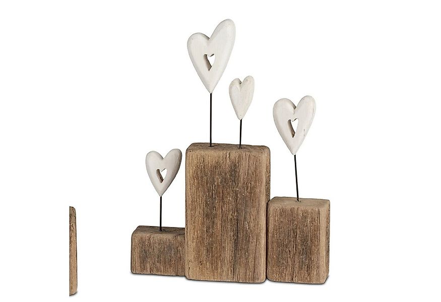 formano Dekofigur, Farbe: Braun, Motiv: Herzen günstig online kaufen