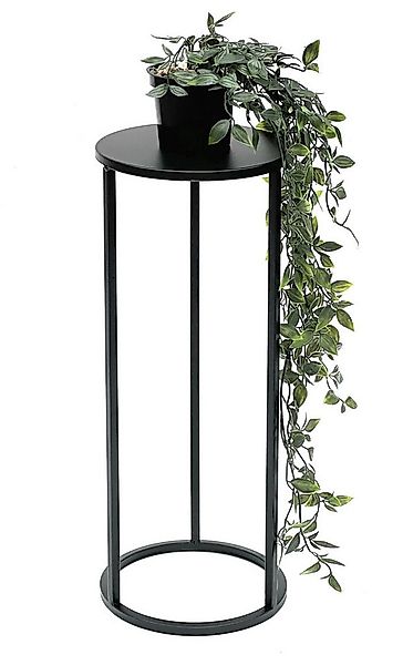 DanDiBo Blumenhocker Metall Schwarz Rund 70-50 cm Blumenhocker Beistelltisc günstig online kaufen