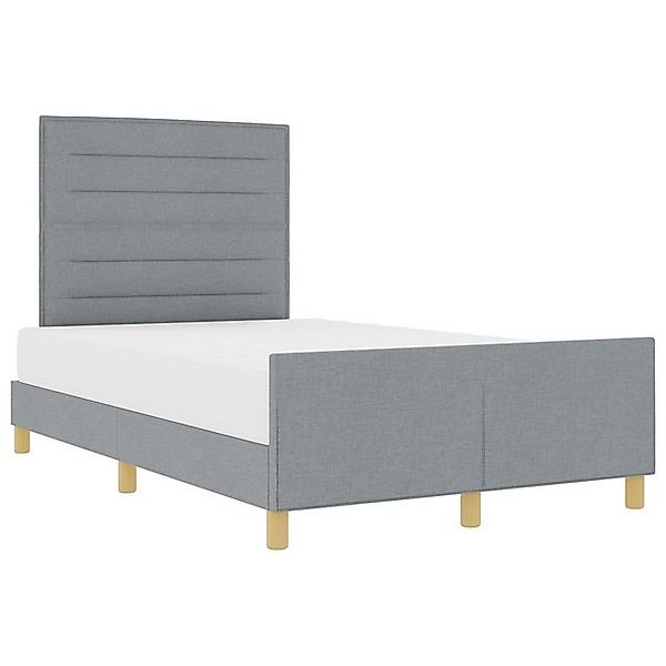 vidaXL Bett Bettgestell Hellgrau Stoff 160x200 cm (1-tlg) günstig online kaufen