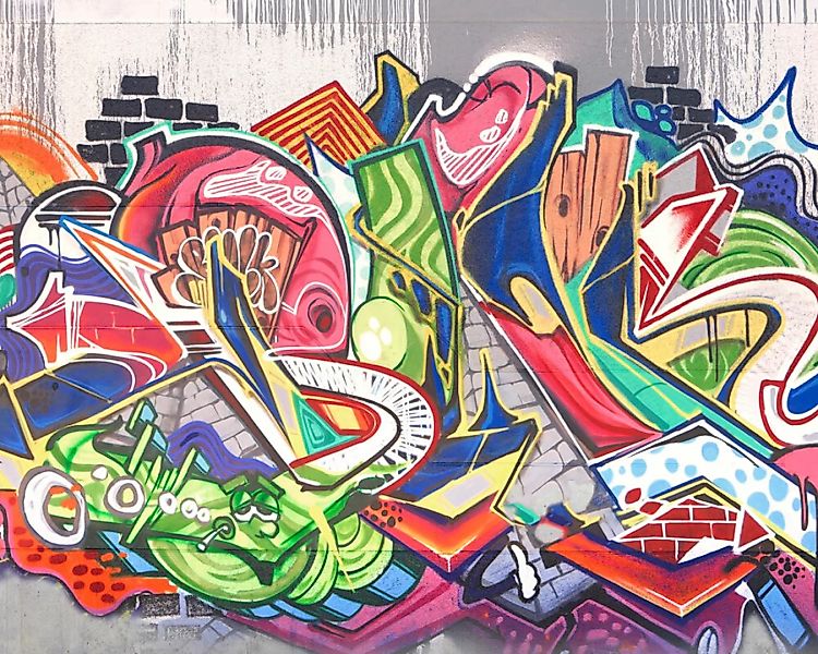 Fototapete "Graffiti" 3,50x2,55 m / Glattvlies Perlmutt günstig online kaufen