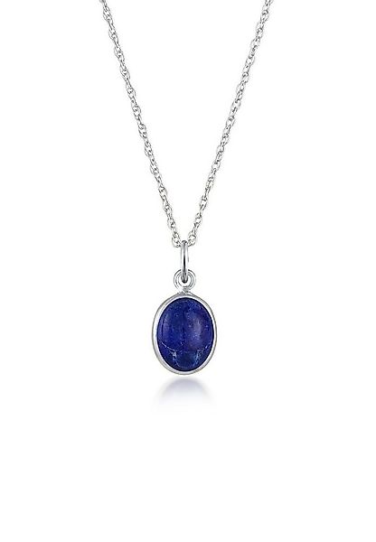 Elli Kette mit Anhänger Lapislazuli Anhänger Edelstein Oval 925 Silber günstig online kaufen