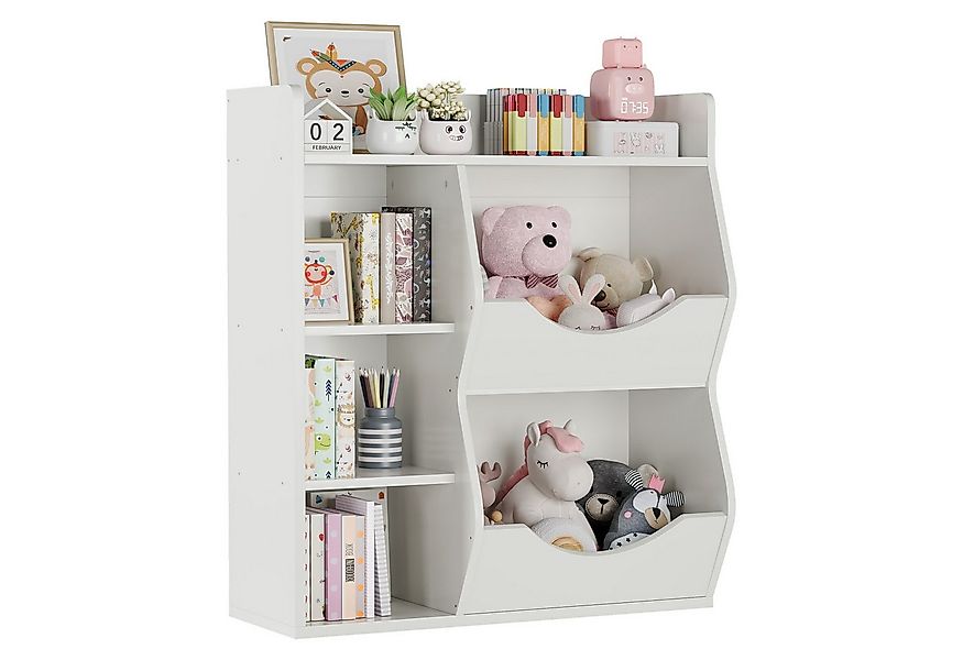 GarveeMore Kinderregal Bücherregal Kinder Spielzeugregal mit 5 Fächern 81x3 günstig online kaufen