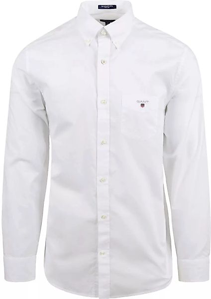 Gant Casual Hemd Broadcloth Weiß - Größe XL günstig online kaufen