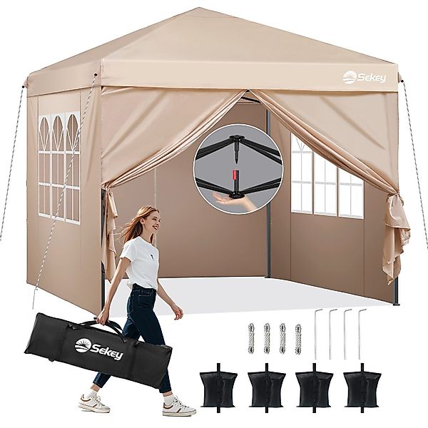 Sekey Faltpavillon 3x3 m Gartenpavillon mit günstig online kaufen