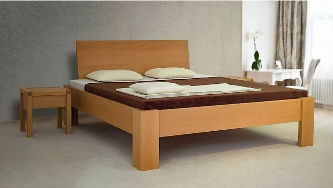 Natur24 Einzelbett Einzelbett Claudia 120x200 Metallfrei Buche mit Kopfteil günstig online kaufen