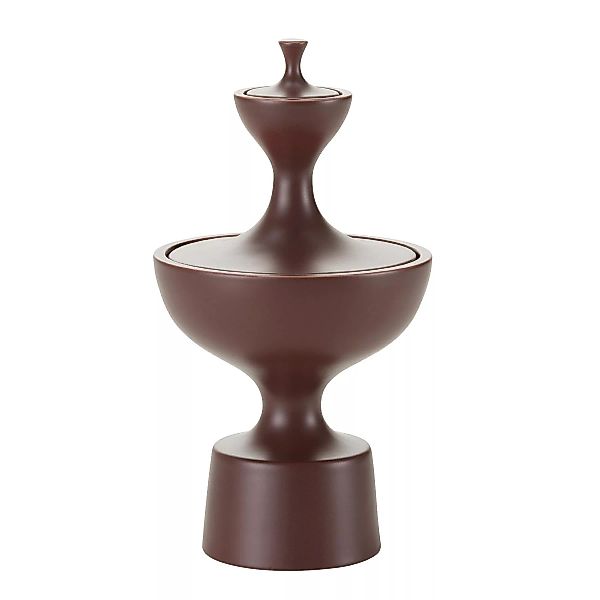 Vitra - Ceramic Containers No.1 Dekoobjekt - dunkle aubergine/H 33cm / Ø 18 günstig online kaufen