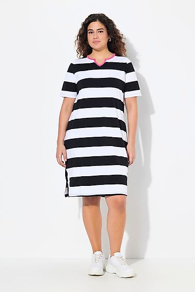Ulla Popken Jerseykleid Jerseykleid Ringel A-Linie günstig online kaufen