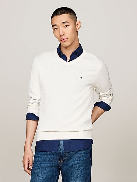 Tommy Hilfiger Strickpullover ESSENTIAL COTTON V günstig online kaufen