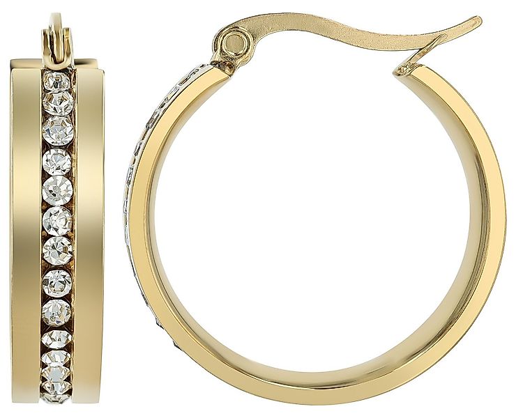 AKZENT Ohrring-Set Cheyen Creolen Ohrringe Edelstahl gold Damen wasserfest günstig online kaufen