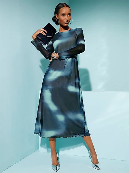 creation L Druckkleid "Mesh-Kleid" günstig online kaufen