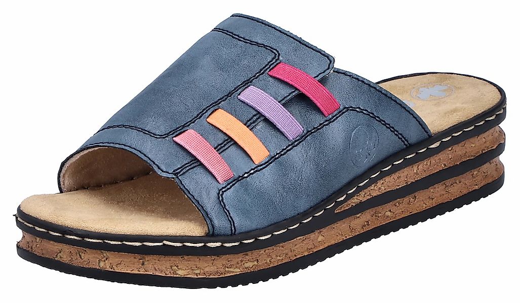 Rieker Keilpantolette, Sommerschuh, Hausschuh, Pantolette mit bequemem Keil günstig online kaufen