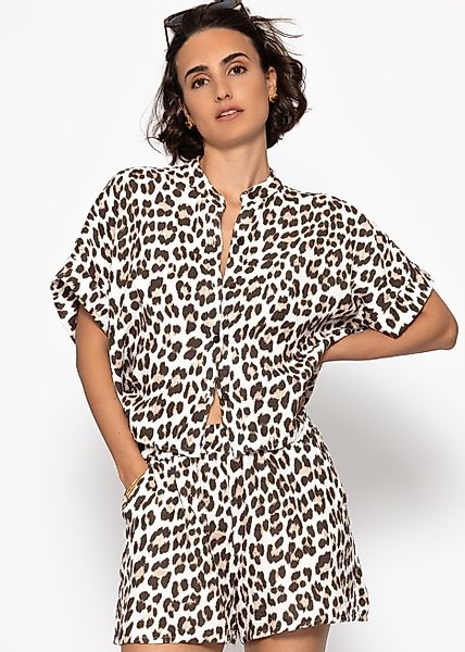 SASSYCLASSY Kurzarmbluse Oversize Musselin Bluse Damen günstig online kaufen