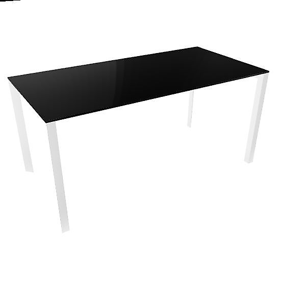 Profilo Konferenztisch 80x160 cm Compactop- Platte Schwarz günstig online kaufen