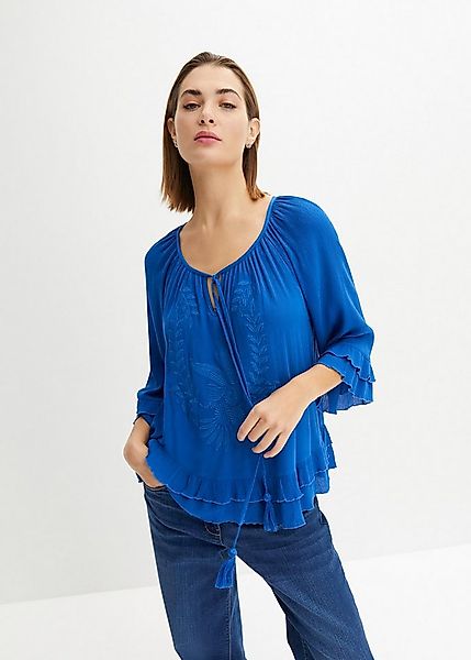 bonprix Tunika (1-tlg) A-Linien-Passform, mit 3/4-Ärmeln, gleichfarbige Sti günstig online kaufen