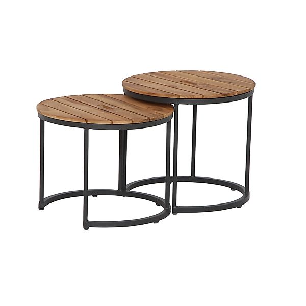 Siena Garden Gartentisch Rund Holz Braun 50 cm x 50 cm günstig online kaufen