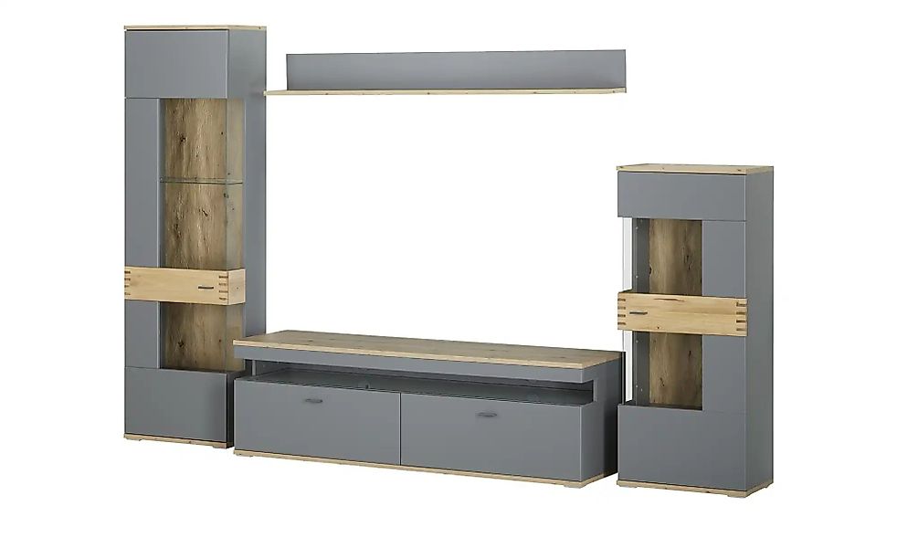 uno Wohnkombination  Salvani ¦ grau ¦ Maße (cm): B: 300 H: 206 T: 50.0 Komm günstig online kaufen