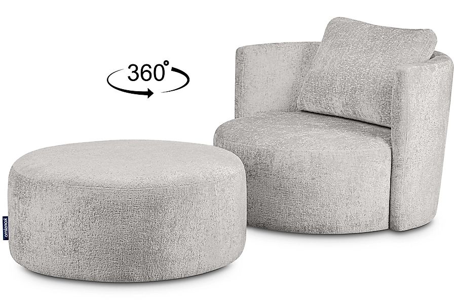 KONSIMO® Drehsessel RAGGI Sessel mit Sitzhocker, günstig online kaufen
