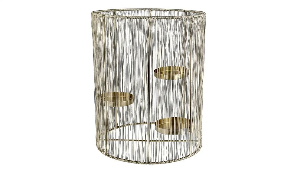 Windlicht   ¦ gold ¦ Metall,Eisen ¦ Maße (cm): H: 31  Ø: 25.5 Accessoires > günstig online kaufen
