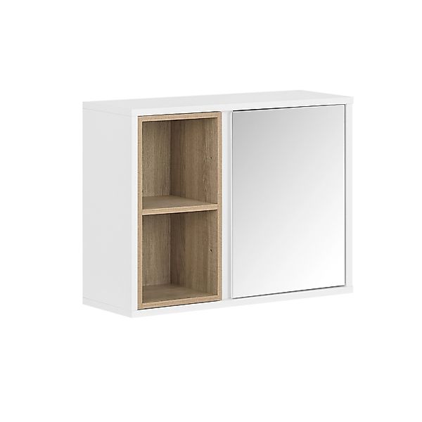 SoBuy Hängeschrank mit Spiegeltür und 2 Fächern Spiegelschrank für Bad BZR1 günstig online kaufen