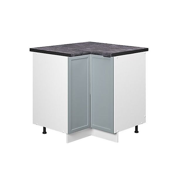 Vicco Eckunterschrank Fame-Line, Hellblau-grau/Weiß, 80.5 cm, AP Anthrazit günstig online kaufen