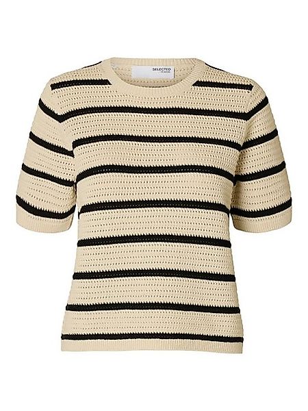SELECTED FEMME T-Shirt Grobstrick Design Rundhals Kurzarm SLFVINNA SS STRUC günstig online kaufen