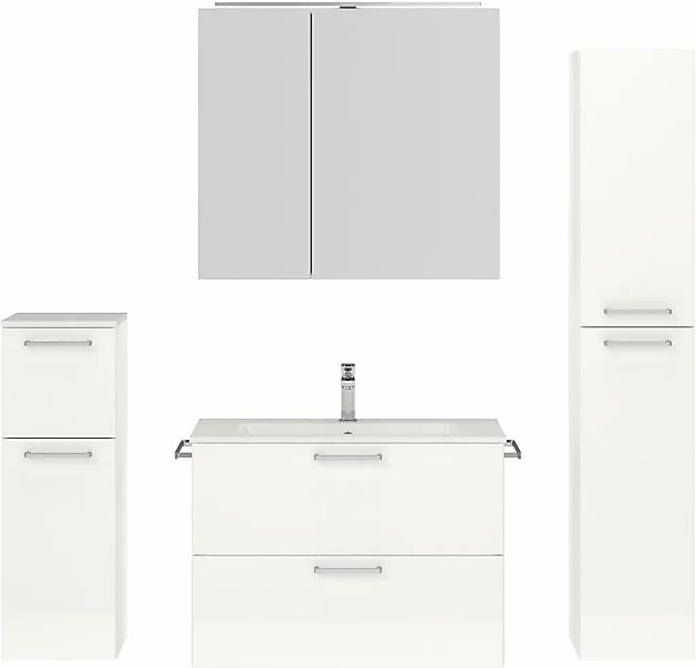 nobilia Badmöbel-Set "Tolvina" vormontiert, mit Soft-Close, 4 Stk. tlg. günstig online kaufen