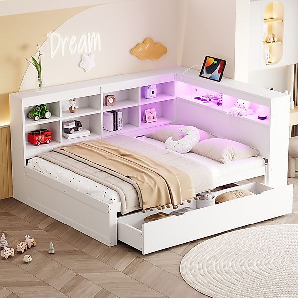 MODFU Schlafsofa Kinderbett mit USB-Steckdose und günstig online kaufen