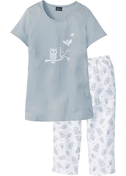 Capri Pyjama mit kurzen Ärmeln günstig online kaufen