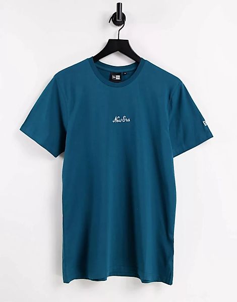 New Era – T-Shirt in Blau mit Schriftzug günstig online kaufen