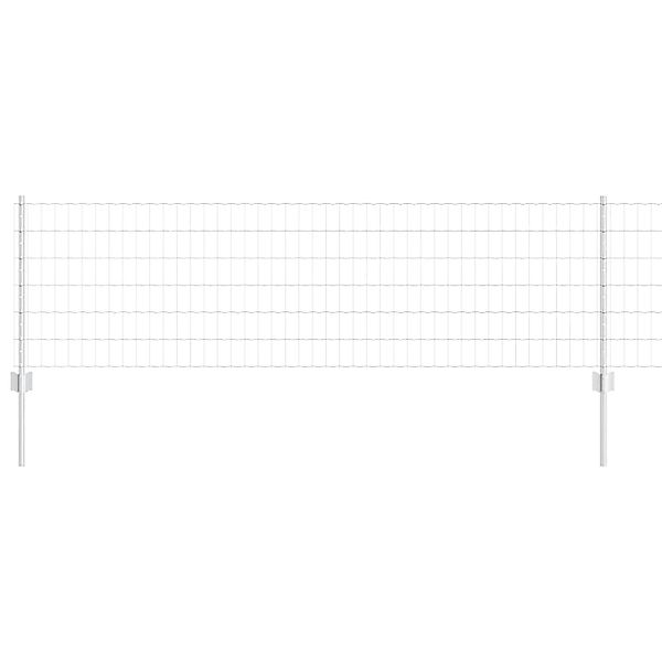 vidaXL Zaun mit Pfosten Silber 0,6 x 25 m Stahl 3336192 günstig online kaufen