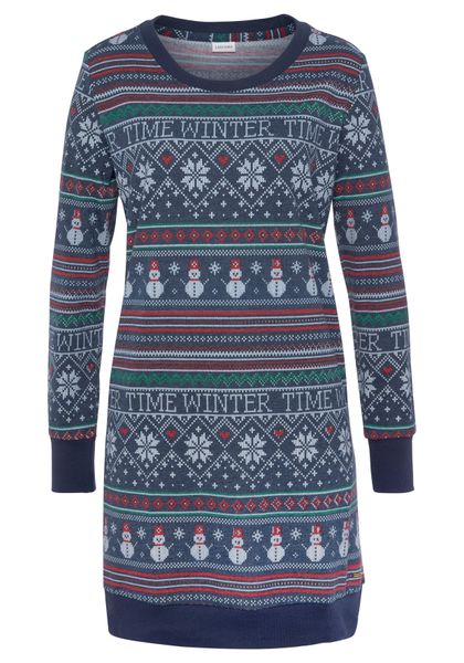 LASCANA Nachthemd mit winterlichem Druck günstig online kaufen