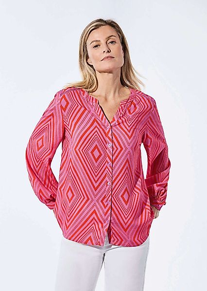GOLDNER Kurzarmbluse Bluse mit Tunika Ausschnitt günstig online kaufen