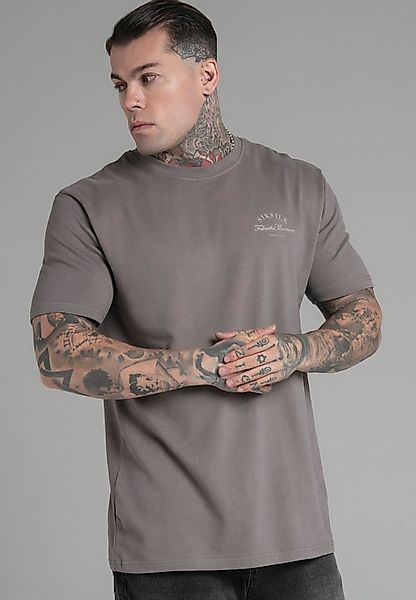 Siksilk T-Shirt SikSilk Herren Braunes Relaxed Fit T-Shirt günstig online kaufen