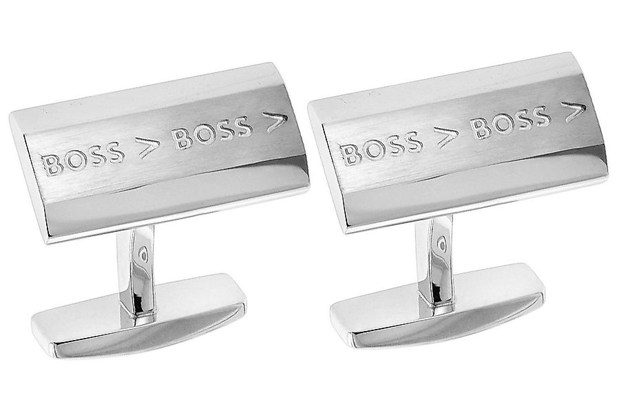 BOSS Manschettenknöpfe Rechteckig Silberfarben Ronnie günstig online kaufen